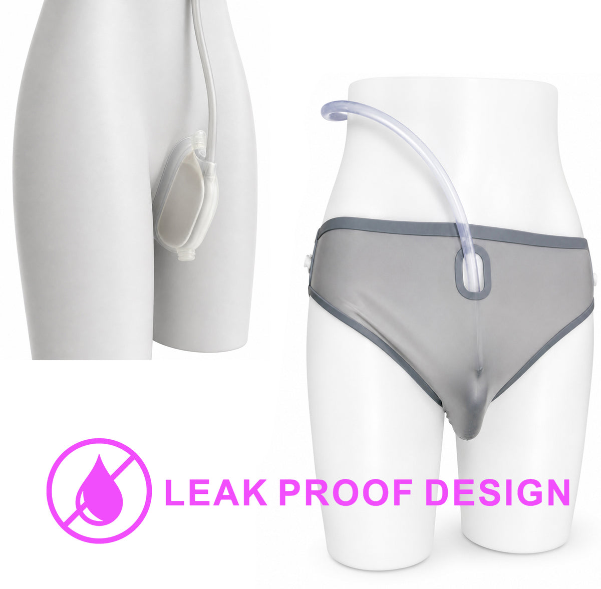 HS7007 Silicone Reusable Female External Catheter-2pcs/Box