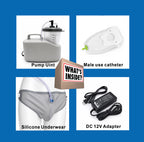 FM07-C Male Use Urine collector pump with 10 x Male External Catheter sample-DISPOSABLE