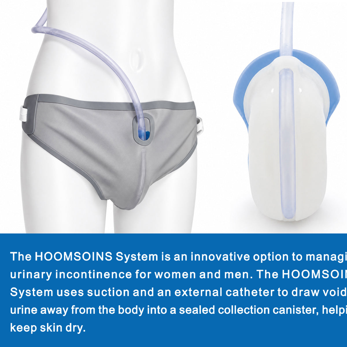 FM07-D Male Use Urine collector pump with 1 x Male External Catheter-REUSABLE